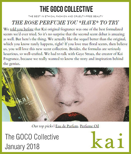 kai fragrance featured in the goco collective january 2018