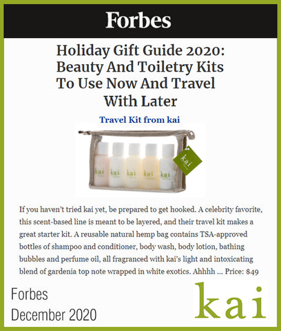 kai travel kit - forbes - december 2020