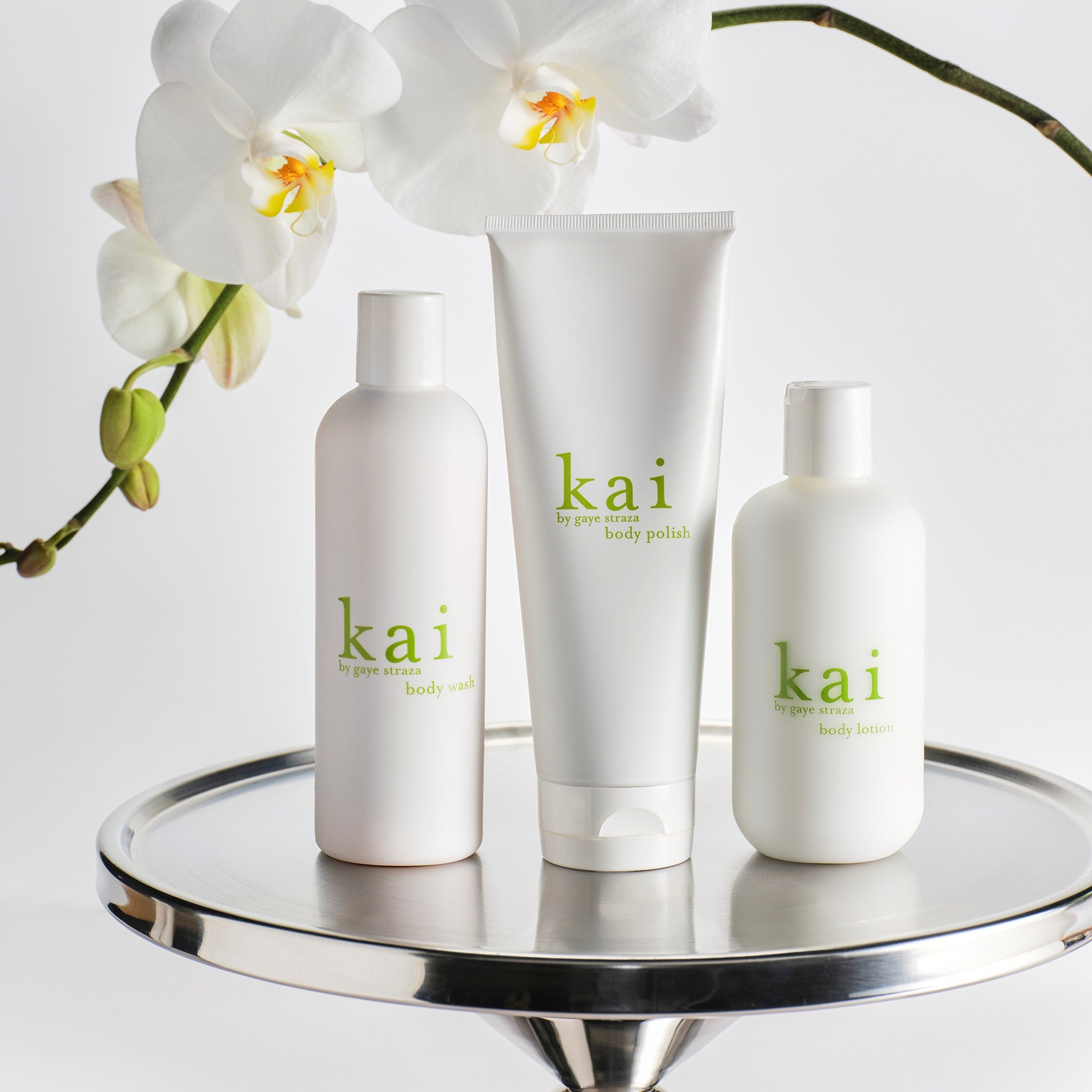 kai self-care bundle - body wash, body polish and body lotion