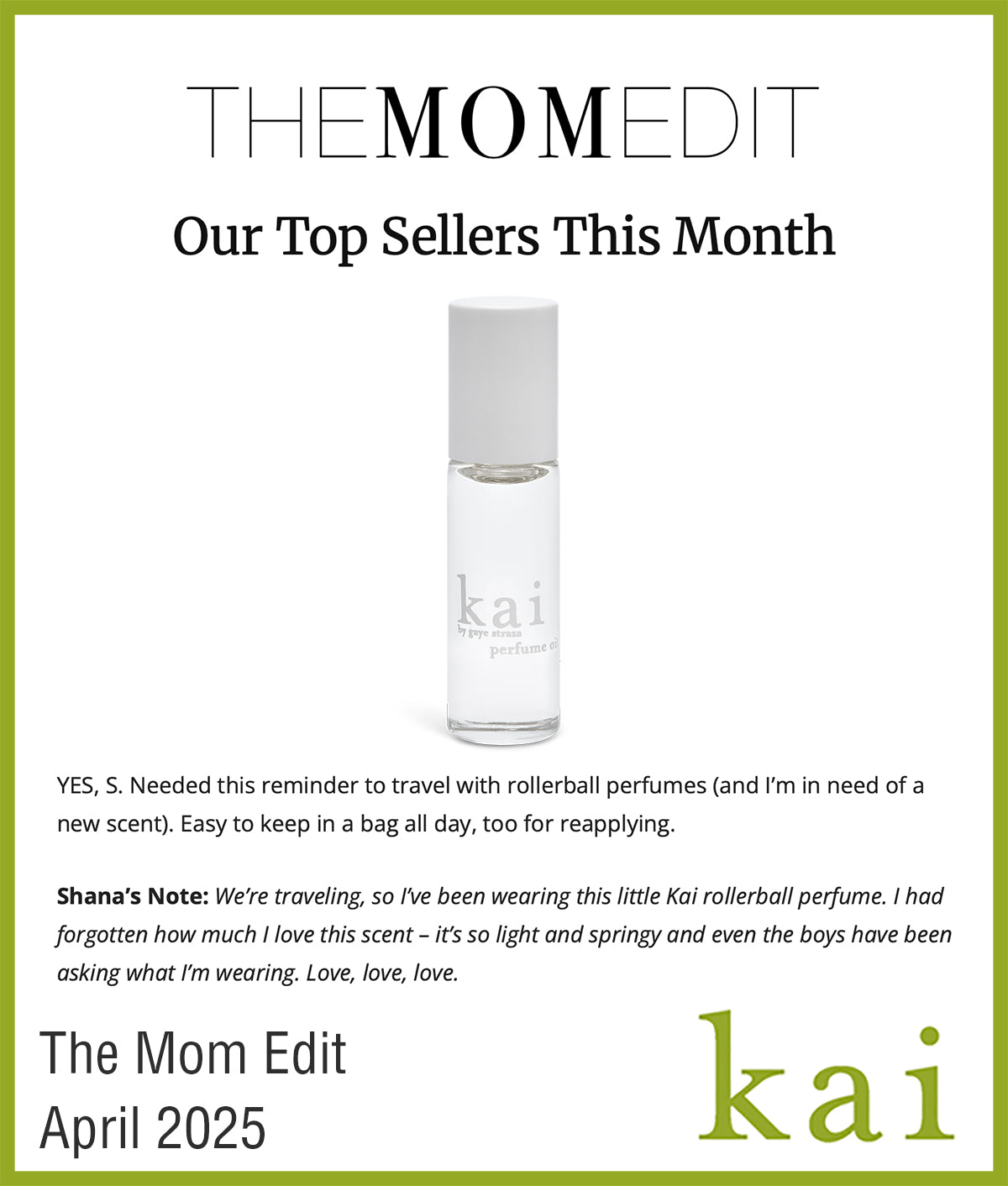 travel perfumes - kai perfume oil