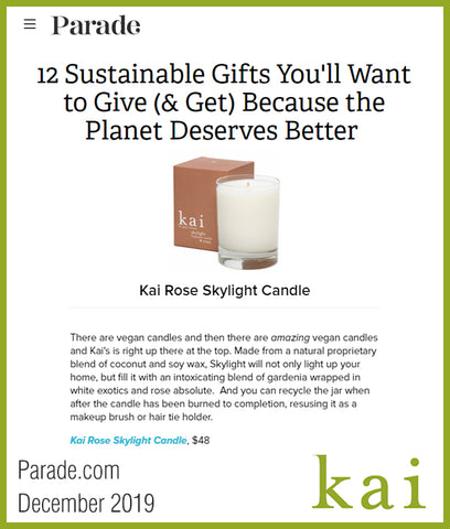 kai rose skylight candle - parade - december 2019