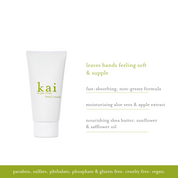 kai hand cream leaves hands feeling soft & supple